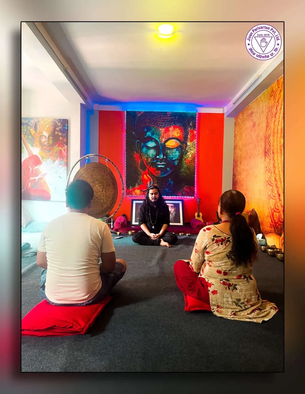 Seated meditation practice in Kathmandu, Nepal