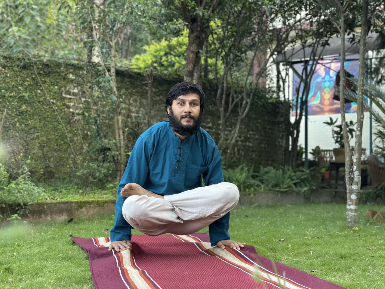 Yoga teacher training practice at Yoga in Kathmandu